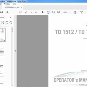 Massey Ferguson EU Hay Equipment TD 1512 TR-HYDRO TD 1814 TR-HYDRO Tedder Operator’s Manual DOWNLOAD