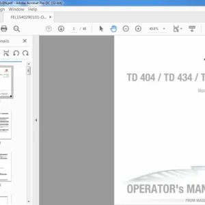 Massey Ferguson EU Hay Equipment TD 404 DSR TD 404 DN TD 434 DN TD 576 DN Tedder Operator’s Manual