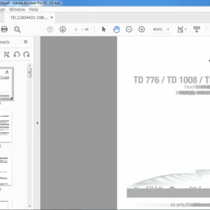 Massey Ferguson EU Hay Equipment TD 776 TD1008 TD 1310 TR-HYDRO Rotary Tedder Operator’s Manual PDF