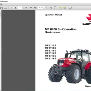 Massey Ferguson EU MF 6700 S Series Classic Version Dyna-4 Dyna-6 Operator's Manual - PDF DOWNLOAD