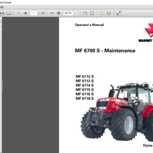 Massey Ferguson EU MF 6700 S Series Dyna-4 Dyna-6 Operator's Manual - PDF DOWNLOAD