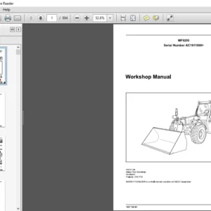Massey Ferguson EU Material Handling MF 8947 Telescopic Handler Workshop Service Manual
