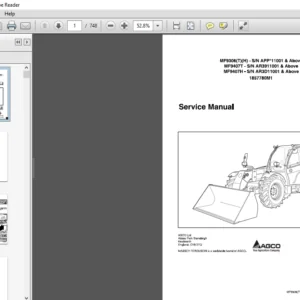 Massey Ferguson EU Material Handling MF 9205 Workshop Service Manual - PDF DOWNLOAD