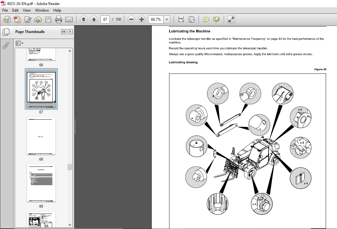 Massey Ferguson EU Material Handling MF 9407S Workshop Service Manual ...