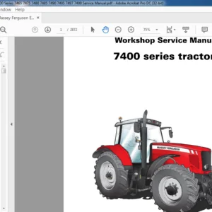 Massey Ferguson EU Tractor 7400 Series 7465 7475 7480 7485 7490 7495 7497 7499 Service Manual – PDF