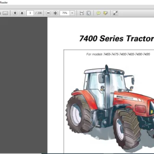 Massey Ferguson EU Tractor 7400 Series 7465-7475-7480-7485-7490-7495 Operator’s Manual PDF DOWNLOAD