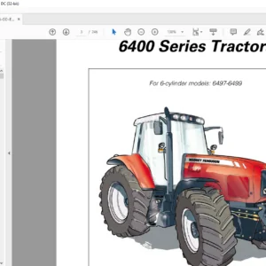 Massey Ferguson EU Tractor MF 6400 Series 6497-6499 Operator Instruction Manual – PDF DOWNLOAD