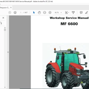Massey Ferguson EU Tractor MF 6600 Series 6612 6613 6614 6615 6616 Service Manual – PDF DOWNLOAD