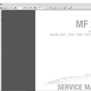 Massey Ferguson MF 2200 Series 2240 2250 2260 2270 2270XD 2290 Large Square Baler Service Manual PDF