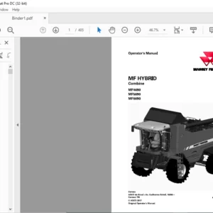 Massey Ferguson MF HYBRID Combine MF4690 MF5690 MF6690 Operator's Manual - PDF DOWNLOAD