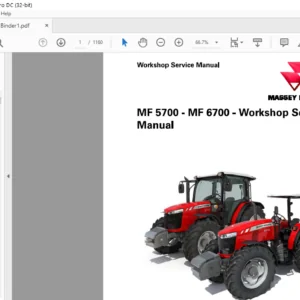 Massey Ferguson SA MF 5700 - MF 6700 Workshop Service Manual - PDF DOWNLOAD