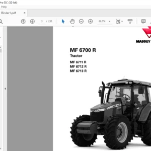 Massey Ferguson SA MF 6700 R Series MF 6711 R MF 6712 R MF6713 R Dyna-4 Operator's Manual