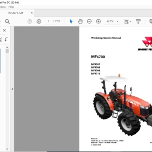 Massey Ferguson SA MF4700 Series MF4707 MF4708 MF4709 MF4710 Service Manual - PDF DOWNLOAD