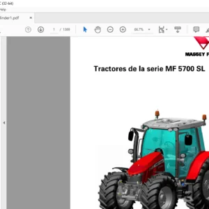 Massey Ferguson SA Tractores de la serie MF 5700 SL Manual de Taller - PDF DOWNLOAD (Spanish)