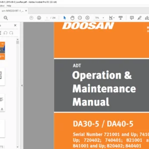 Daewoo Doosan ADT  Operation & Maintenance Manual -PDF DOWNLOAD