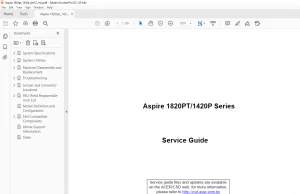 Aspire 1820PT - 1420P Series laptop Service Guide - PDF DOWNLOAD