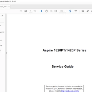 Aspire 1820PT - 1420P Series laptop Service Guide - PDF DOWNLOAD
