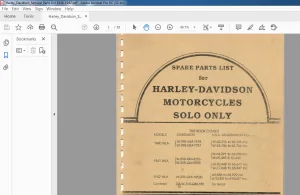 1940-1942 Harley Davidson Service Parts Manual  - PDF DOWNLOAD