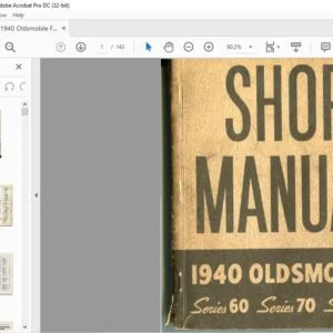 1940 OLDSMOBILE 60 70 90 SERIES SHOP MANUAL