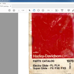 1941-1978 HARLEY DAVIDSON ELECTRA FL FX PARTS CATALOG MANUAL