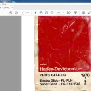 1941-1978 Harley Davidson FL  FLH FX FXE FXS  PARTS CATALOG - PDF DOWNLOAD