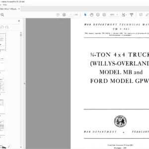 1944 Willys TM 9-803 Truck 4x4 Technical Manual - PDF DOWNLOAD