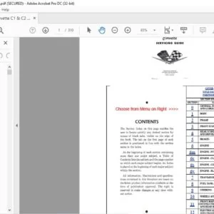 1953-1962 CORVETTE C1 & C2 SERVICING GUIDE MANUAL