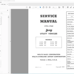 1954-1960 Jeep Willys Service Manual - PDF DOWNLOAD