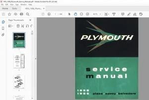 1955-1956 PLYMOUTH PLAZA SAVOY BLEVEDERE SERVICE MANUAL