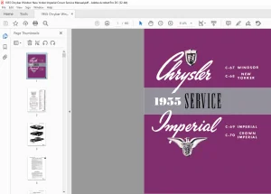 1955 Chrylser Windsor New Yorker Imperial Crown Service Manual - PDF DOWNLOAD