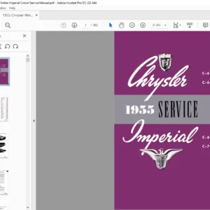 1955 Chrylser Windsor New Yorker Imperial Crown Service Manual - PDF DOWNLOAD