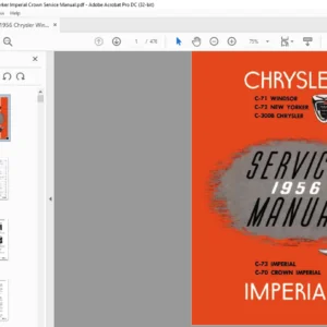 1956 Chrysler Windsor New Yorker Imperial Crown Service Manual - PDF DOWNLOAD