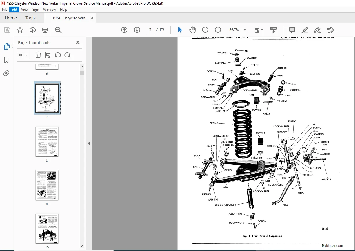 1956 Chrysler Windsor New Yorker Imperial Crown Service Manual - PDF DOWNLOAD - Image 3