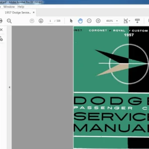 1957 Dodge Passenger Car Service Manual - PDF DOWNLOAD