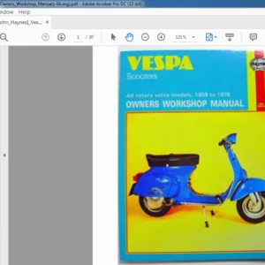 1959-1978 VESPA SCOOTER OWNERS WORKSHOP MANUAL