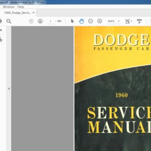 1960 Dodge Passenger Car Service Manual - PDF DOWNLOAD