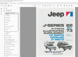 1962 - 1973 Jeep J-Series Parts Catalog Manual - PDF DOWNLOAD