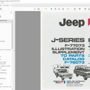 1962 - 1973 Jeep J-Series Parts Catalog Manual - PDF DOWNLOAD