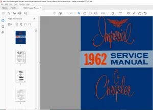 1962 Chrysler SC-l NEWPORT SC-2 300 SC-3 NEW YORKER SY-1 IMPERIAL Service Manual - PDF DOWNLOAD