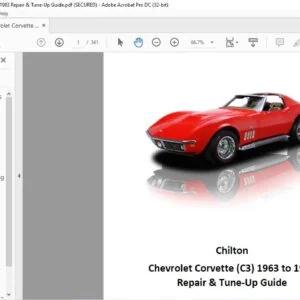 1963-1983 CHEVROLET CORVETTE C3 REPAIR & TUNE-UP GUIDE MANUAL