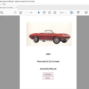 1963 CHEVROLET C-2 CORVETTE ASSEMBLY MANUAL