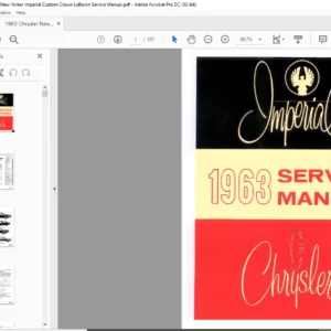 1963 Chrysler TC-1 NEWPORT TC-2 300 TC-3 NEW YORKER TY-1 IMPERIAL Service Manual - PDF DOWNLOAD