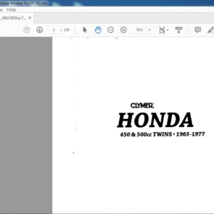 1965-1977 Honda 450-500cc Twins Service Manual - PDF DOWNLOAD