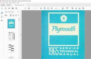 1965 PLYMOUTH SERVICE TECHNICAL MANUAL