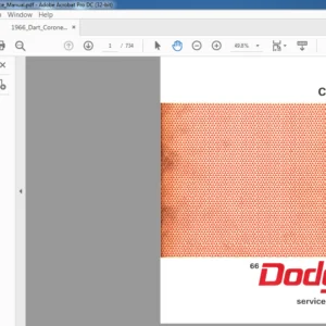 1966 Dodge Dart Coronet Service Manual - PDF DOWNLOAD