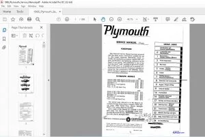 1966 PLYMOUTH SERVICE TECHNICAL MANUAL