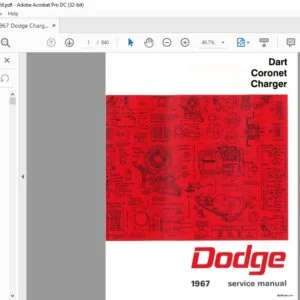 1967 Dodge Charger-Cornet FSM Service Manual