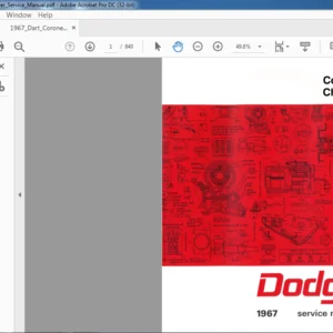 1967 Dodge Dart Coronet Charger Service Manual - PDF DOWNLOAD