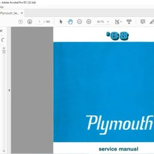 1968 PLYMOUTH SERVICE MANUAL