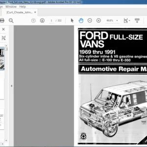 1969-1991 FORD FULL SIZE VAN AUTOMOTIVE REPAIR MANUAL